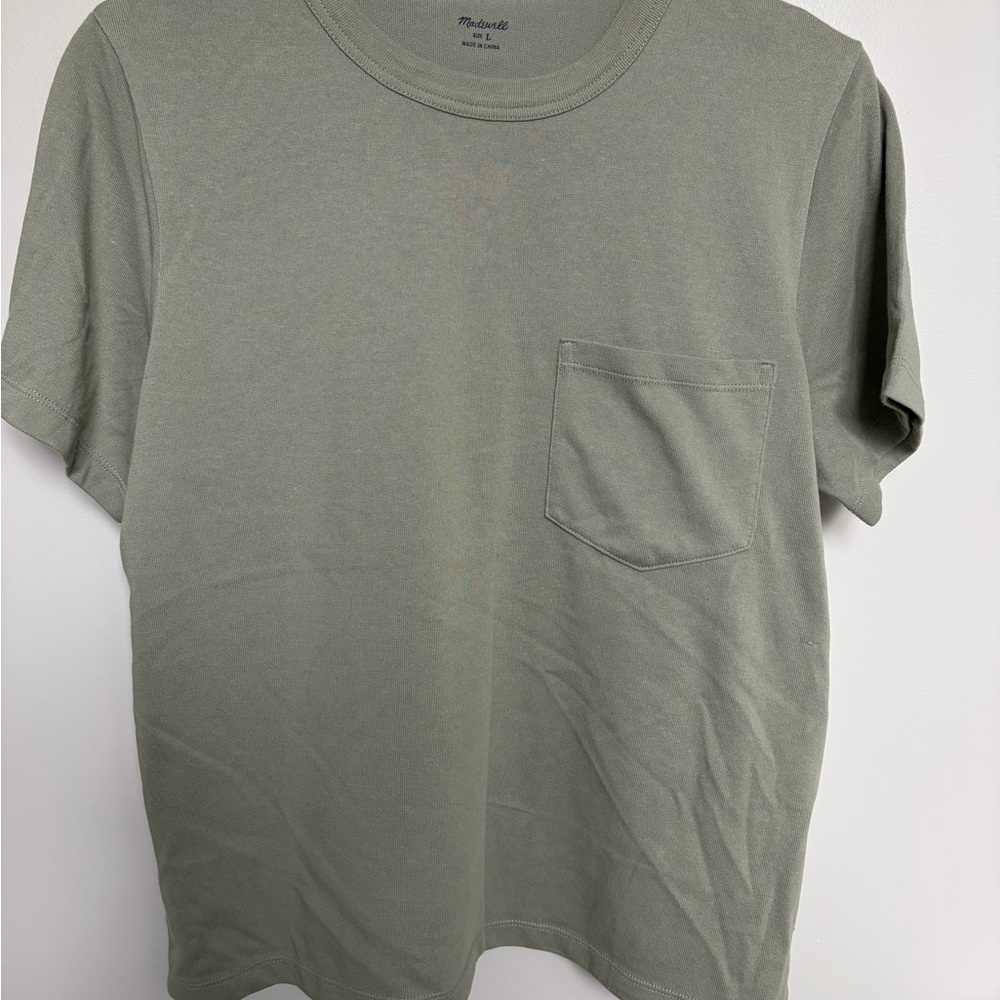 Madewell Men's Pocket Tee in Sage Green